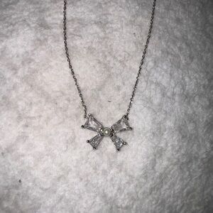 Kendra Scott Silver Bow Necklace